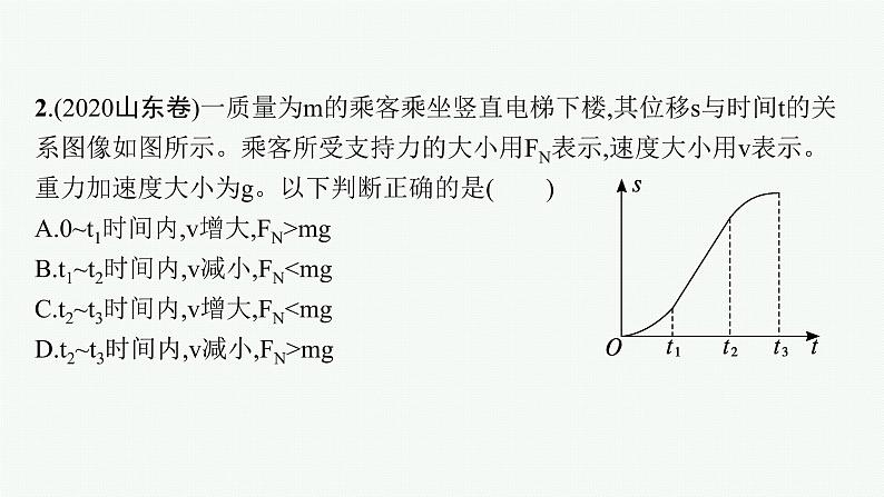 人教版新高考物理二轮复习课件力与直线运动07