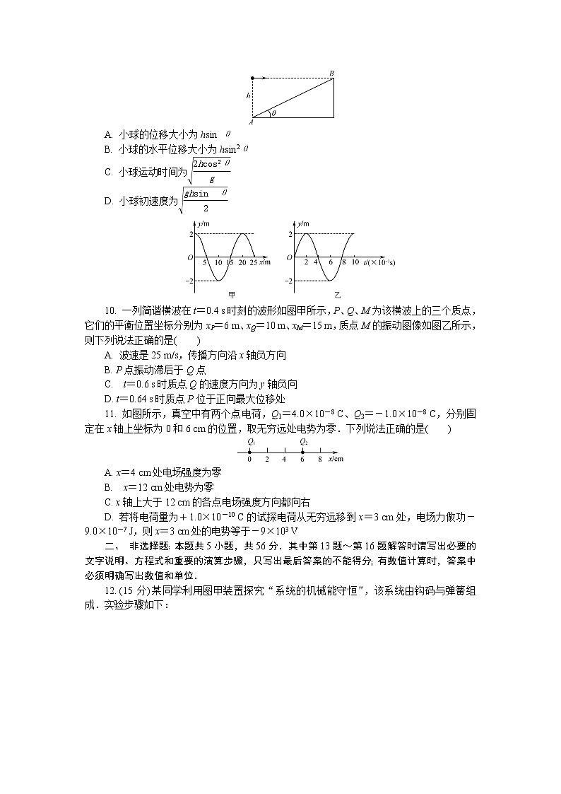2021届江苏省连云港高三一模物理试卷及答案03