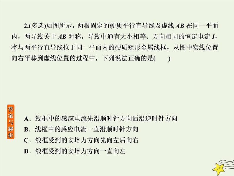 2022年高考物理二轮复习课时巩固练9电磁感应规律及综合应用课件04