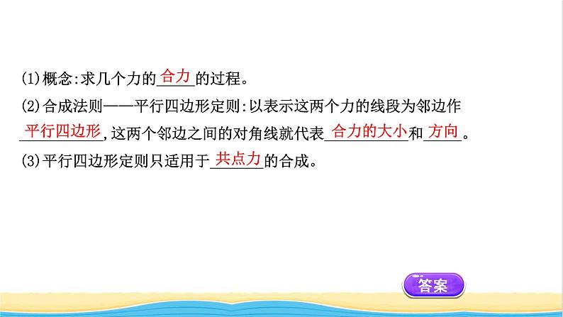 高中物理第三章相互作用__力4.1力的合成和分解课件新人教版必修105