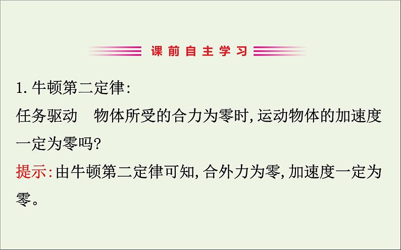 2022年高中物理第四章牛顿运动定律3牛顿第二定律课件人教版必修103