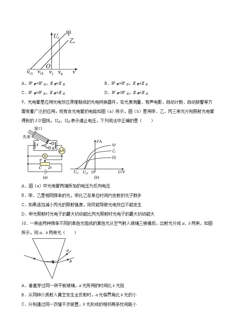 第六章 波粒二象性 单元练习-2021-2022学年高二下学期物理沪教版（2019）选择性必修第三册03