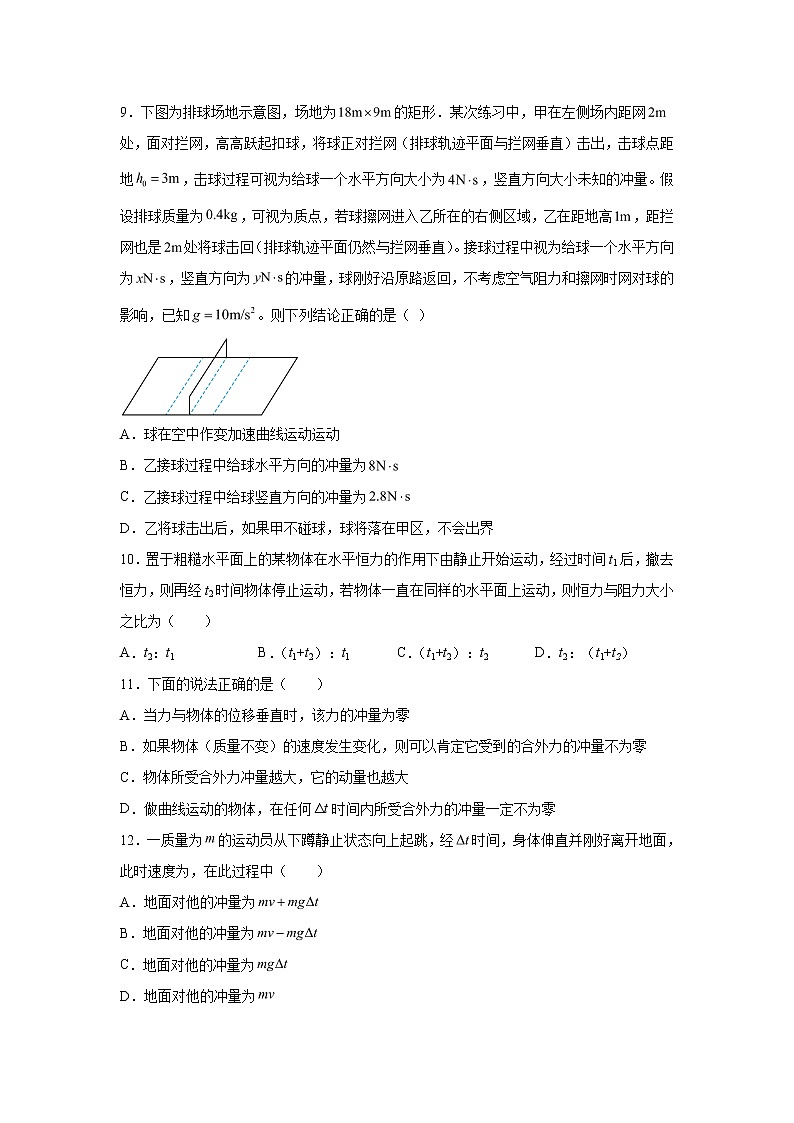 2021-2022学年高中物理新粤教版选择性必修第一册 1.2动量定理 课后练习（解析版）第3页