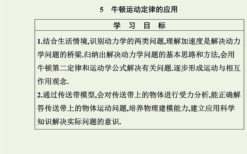 新教材高中物理第四章运动和力的关系5牛顿运动定律的应用课件新人教版必修第一册02