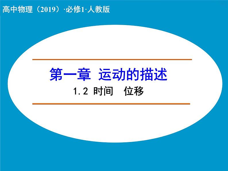 高中物理人教版（2019）必修1课件 第一章 运动的描述 1.2 时间 位移01