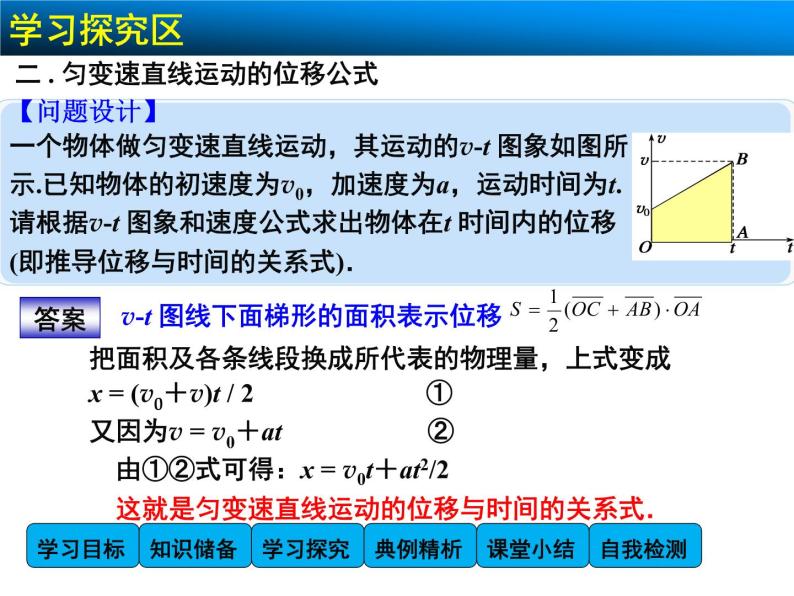 高中物理人教版（2019）必修1课件 第二章 匀变速直线运动的研究 2.3 匀变速直线运动的位移与时间的关系06