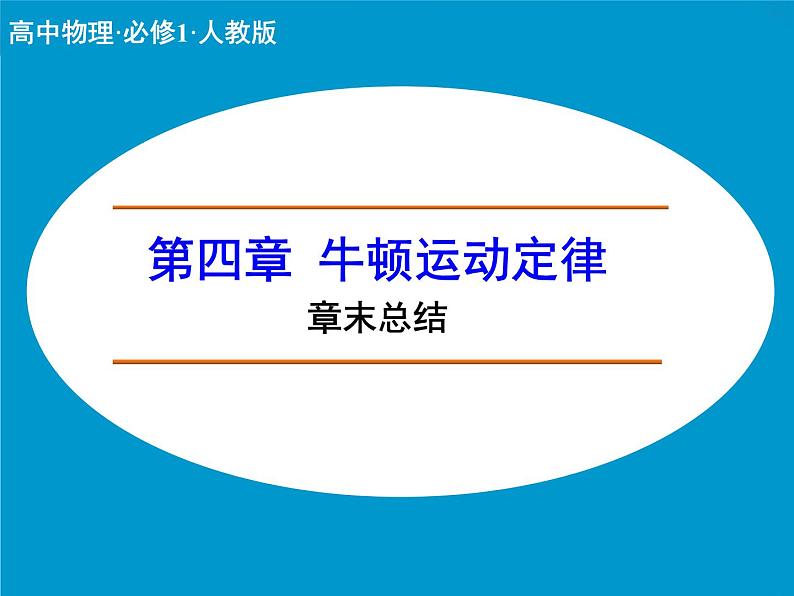 高中物理人教版（2019）必修1课件 第四章 运动和力的关系章末总结01