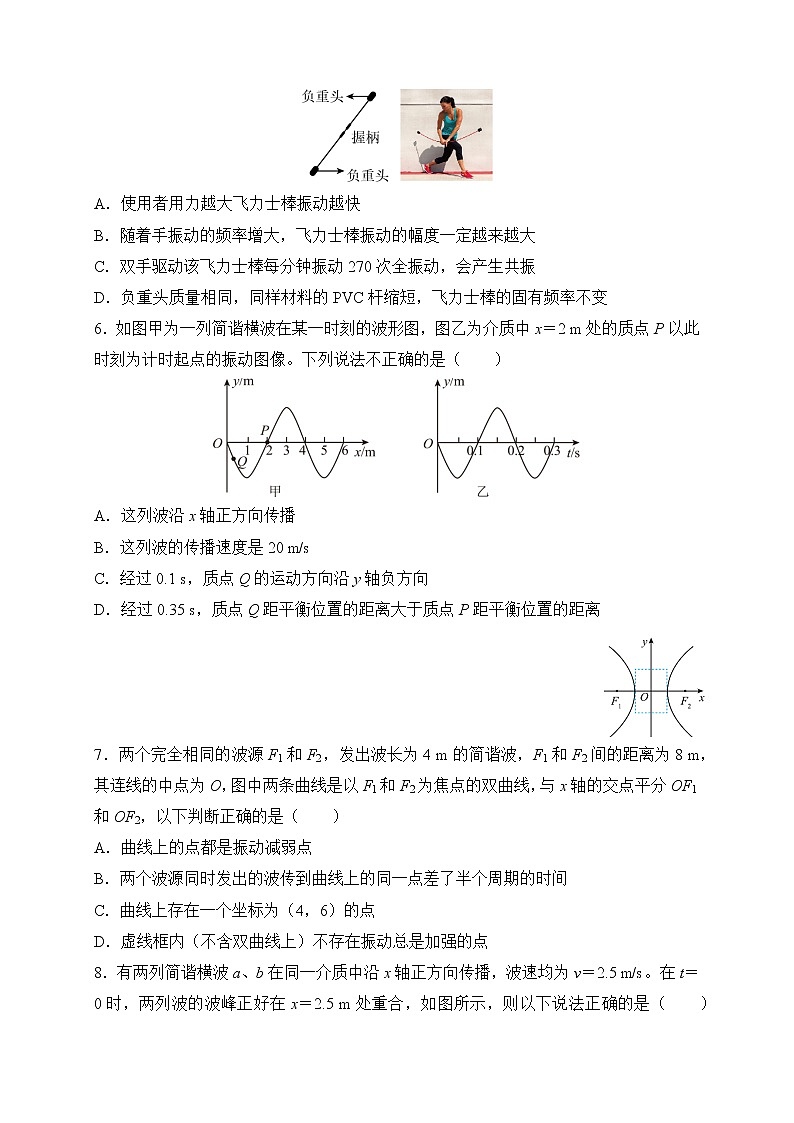 【原创】2022届高考二轮专题训练复习练习题 物理（十三）机械振动与机械波02