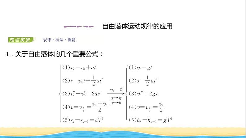 高中物理第二章匀变速直线运动第四节自由落体运动课件粤教版必修第一册第2页