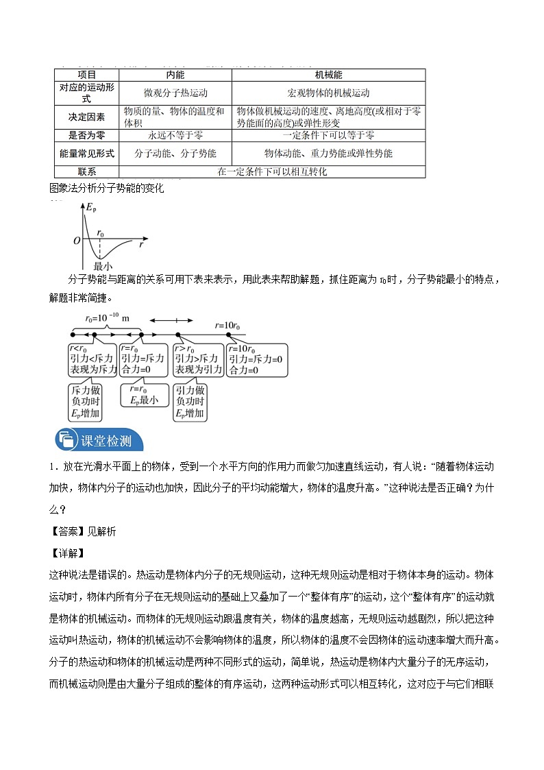 1.4 分子动能与势能 学案 高中物理新人教版选择性必修第三册（2022年）第3页