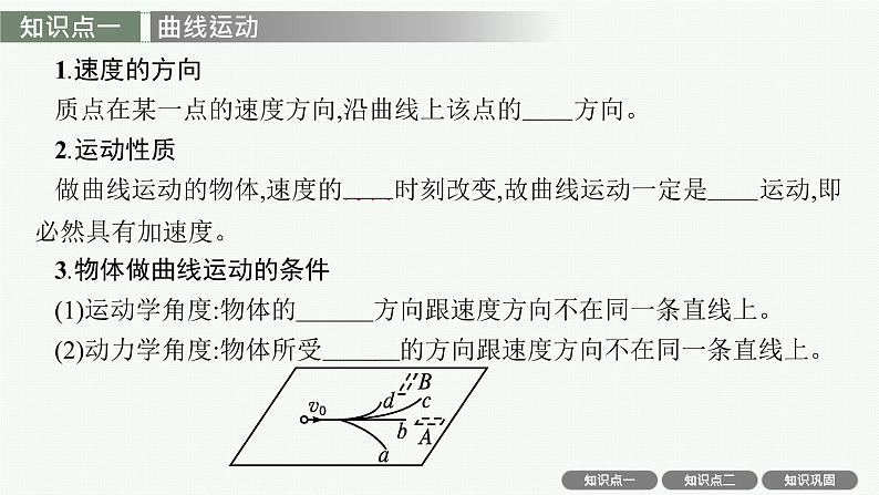 人教版新高考物理一轮总复习--　曲线运动　运动的合成与分解课件PPT06