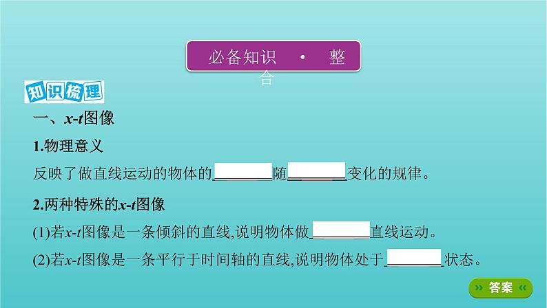 浙江版2022年高考物理总复习第一单元运动的描述匀变速直线运动第3讲运动图像课件第2页