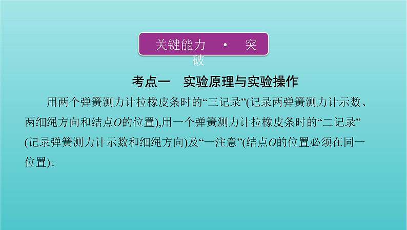 浙江版2022年高考物理总复习实验2探究求合力的方法课件第7页