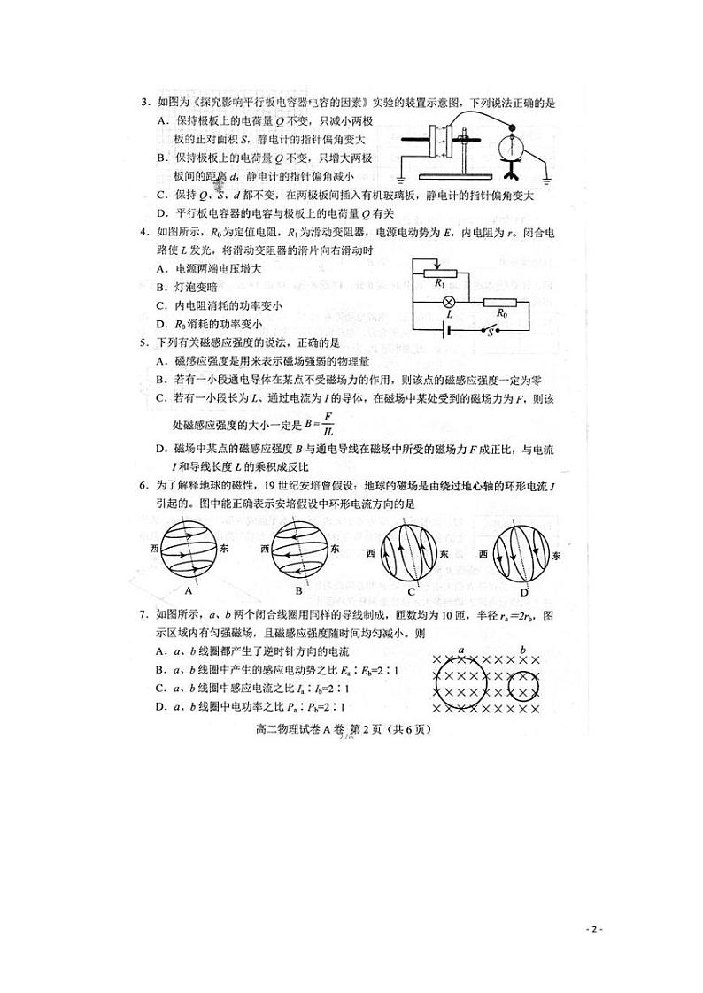 2020-2021学年河北省唐山市高二上学期期末考试物理试题 PDF版02