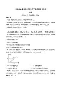 2022届山东省高三第二次学业质量联合检测 物理试题（word版）