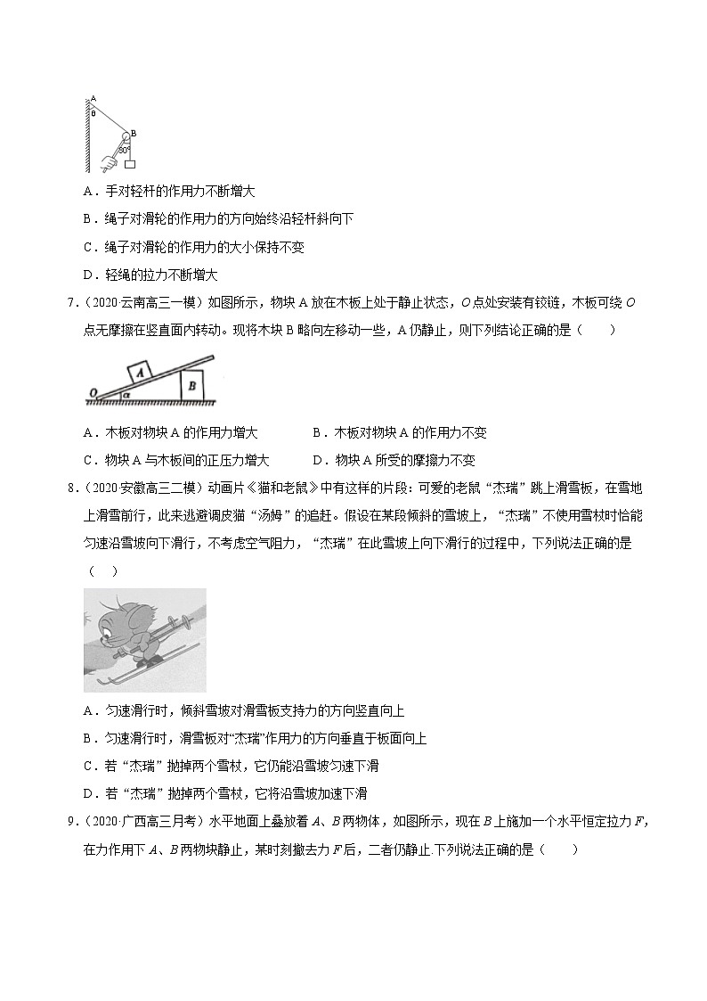 考点02相互作用（原卷版）-2021届高三《新题速递·物理》11月刊（高考复习）第3页