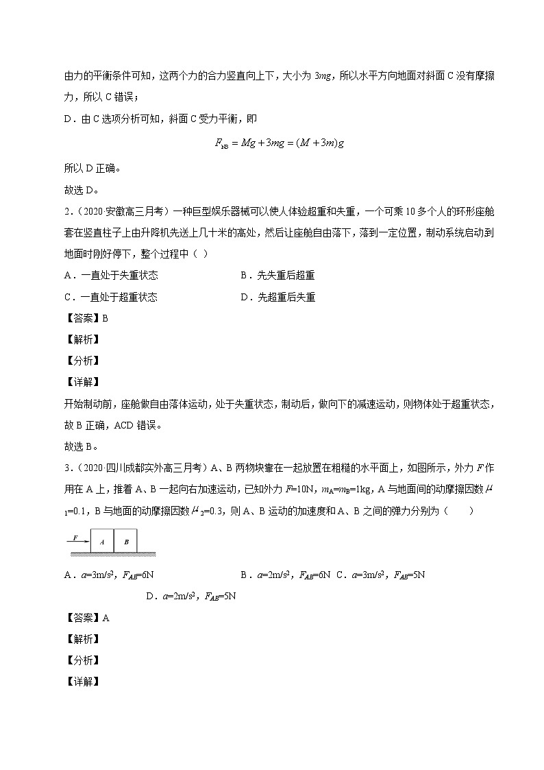考点03牛顿运动定律（解析版）-2021届高三《新题速递·物理》11月刊（高考复习）第3页