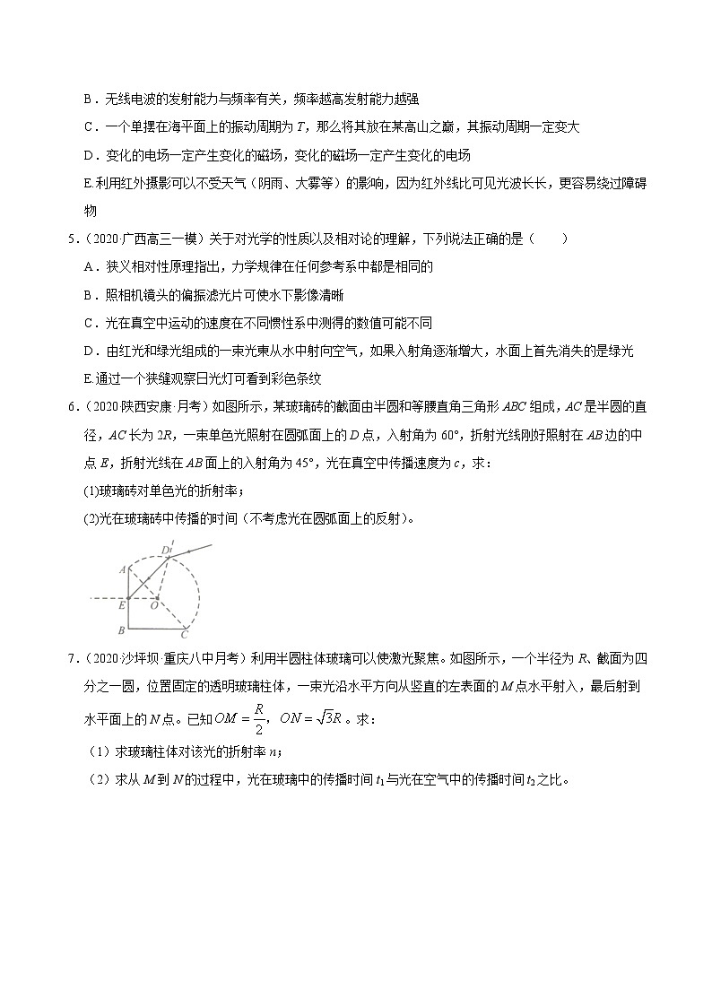 考点15光学电磁波相对论（原卷版）-2021届高三《新题速递·物理》11月刊（高考复习）第2页