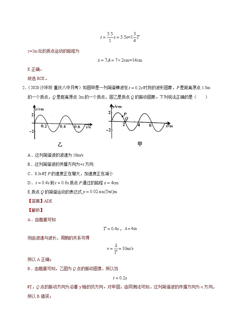 考点14机械振动和机械波（解析版）-2021届高三《新题速递·物理》11月刊（高考复习）第2页