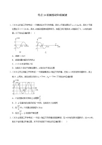 考点14机械振动和机械波-2022届高三《新题速递·物理》9月刊（高考复习）