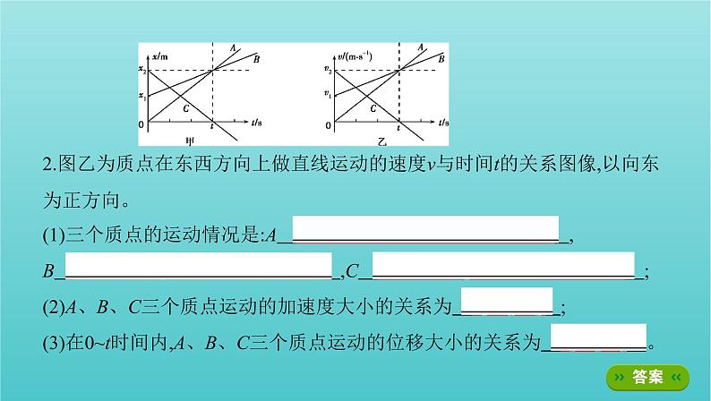 2022年新教材高考物理总复习第一章运动的描述匀变速直线运动第3讲运动图像追及相遇问题课件第3页