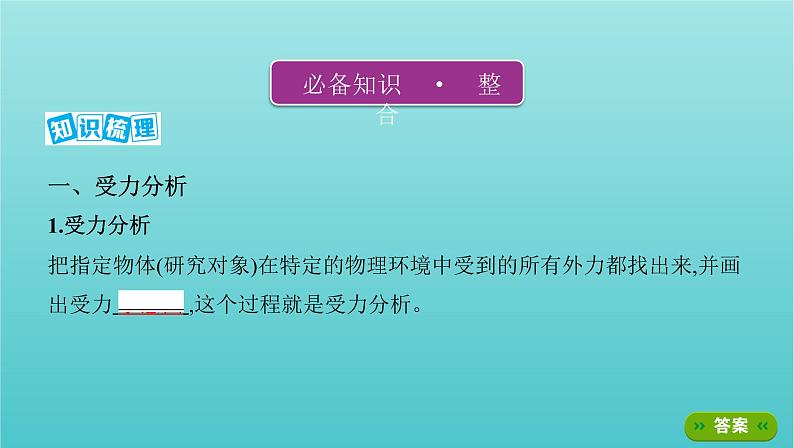 2022年高考物理总复习第二章的相互作用第3讲受力分析共点力的平衡课件02