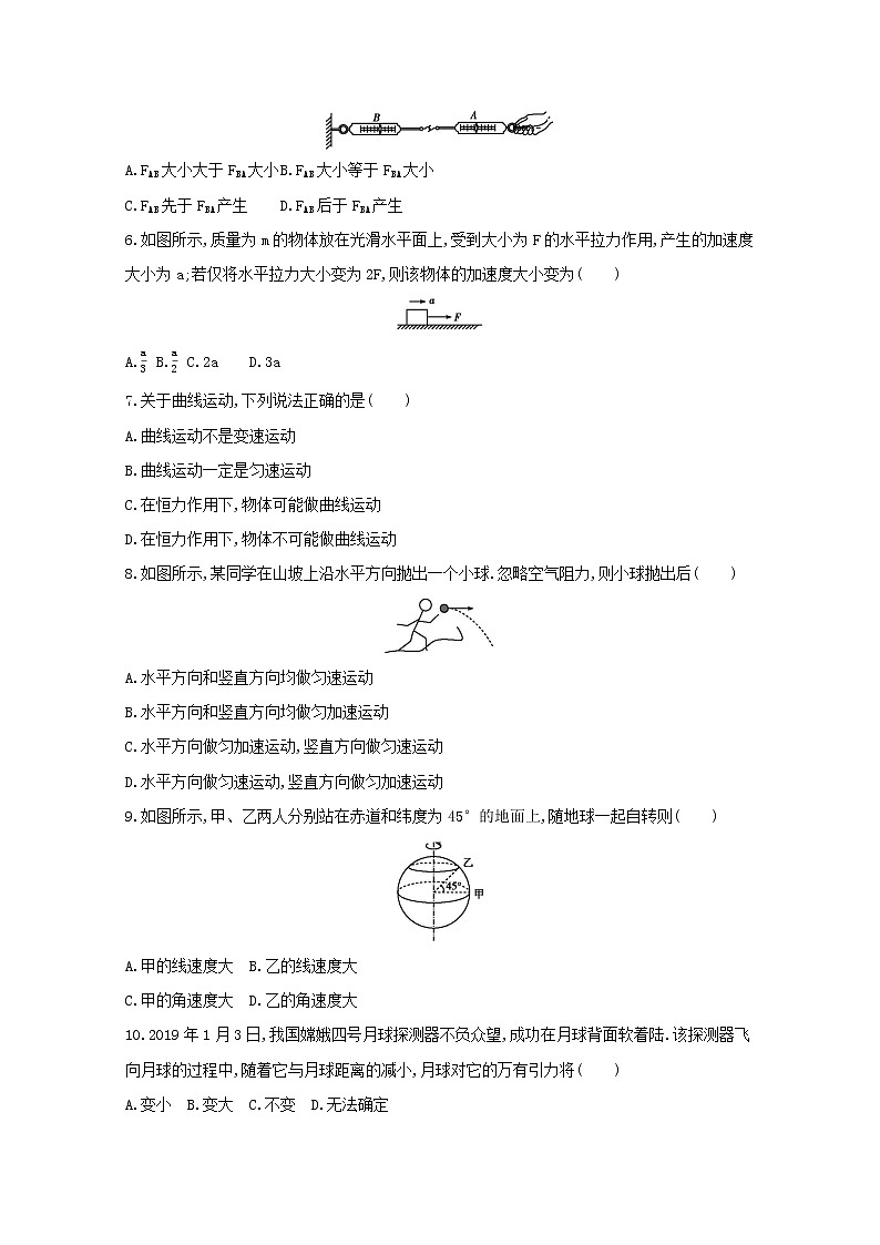 2021届广东省学业水平合格性考试物理模拟测试卷（三）第2页