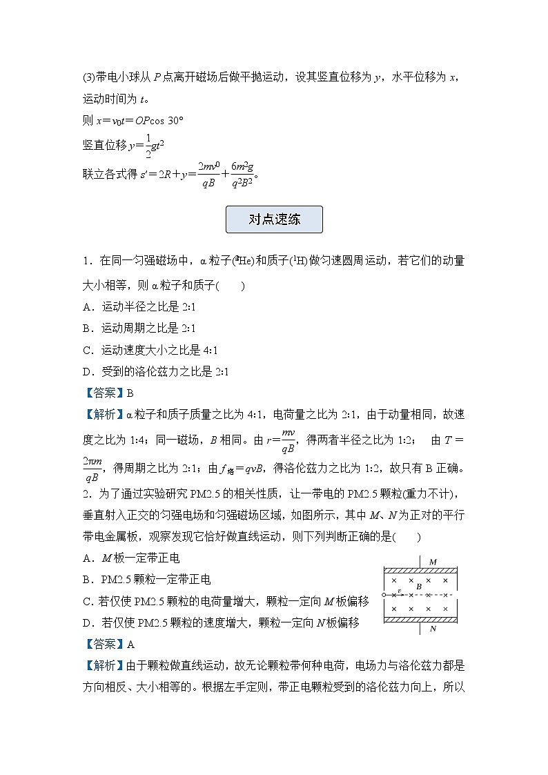 【原创】（新高考）2022届高三物理精准提升专练17 带电粒子在磁场中运动 教师版第3页
