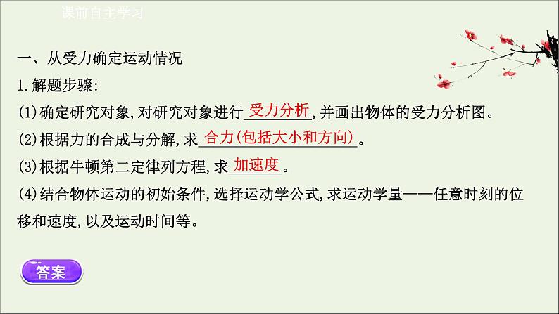 新教材高中物理第四章运动和力的关系5牛顿运动定律的应用课件新人教版必修103