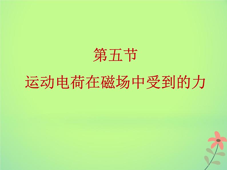 2022年高中物理第三章磁场3.5运动电荷在磁场中受到的力课件人教版选修3_101