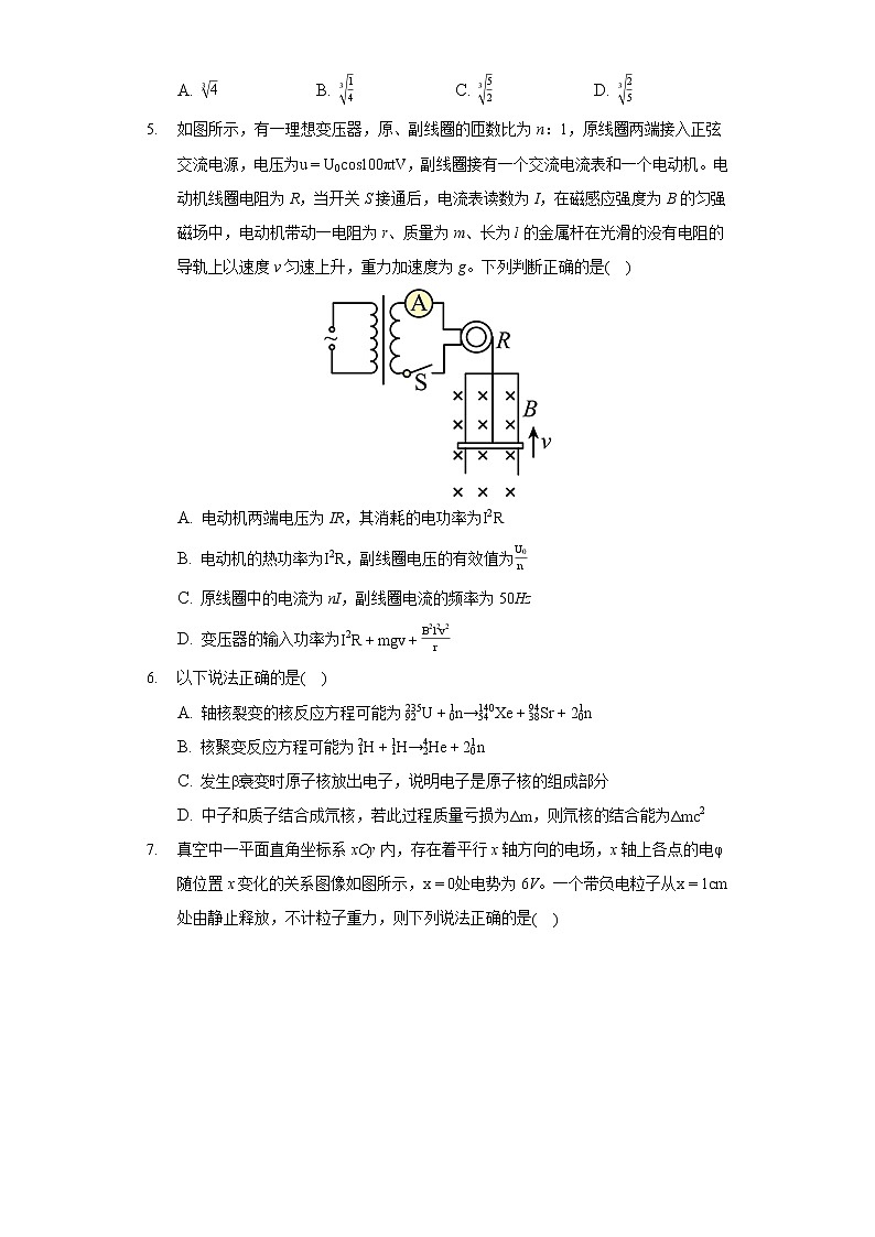 2022年天津市市区重点中学高考物理一模试卷第2页