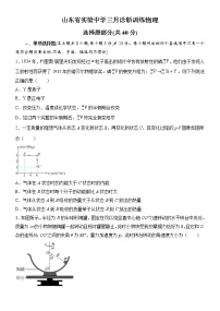 2022山东省实验中学高三下学期三月诊断训练（一模）物理试题含答案