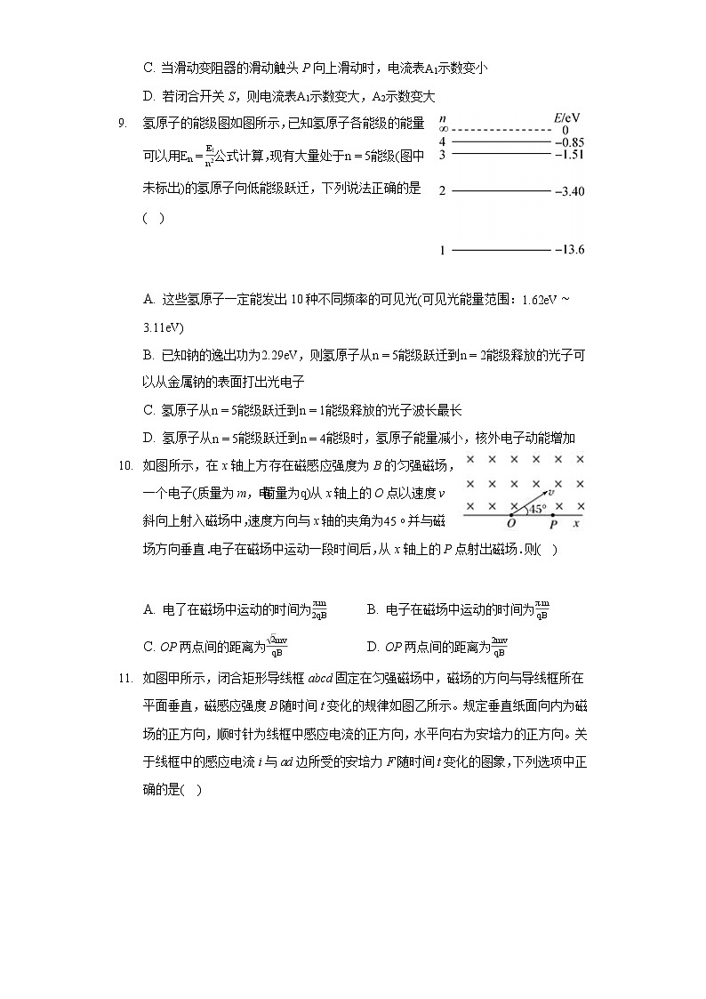 2020-2021学年广西梧州市岑溪市高二（下）期中物理试卷第3页