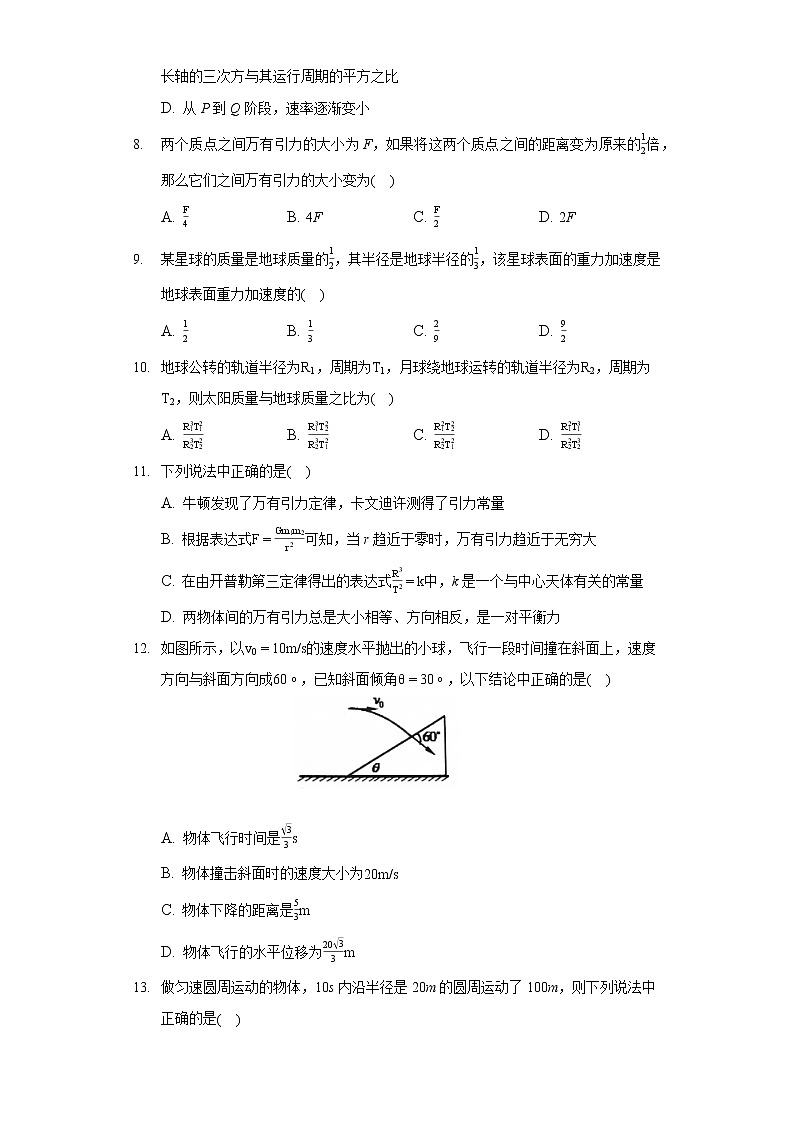 2020-2021学年天津八十二中高一（下）期中物理试卷第3页