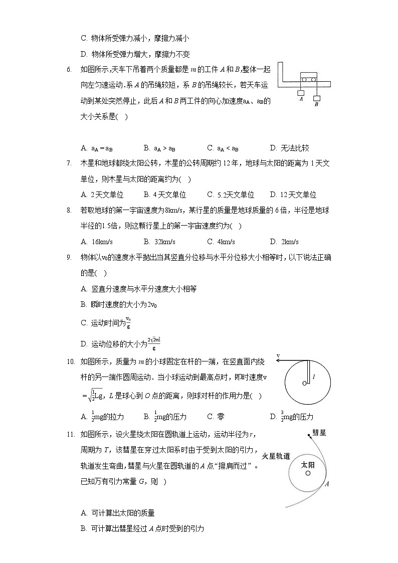 2020-2021学年新疆喀什二中高一（下）期中物理试卷第2页