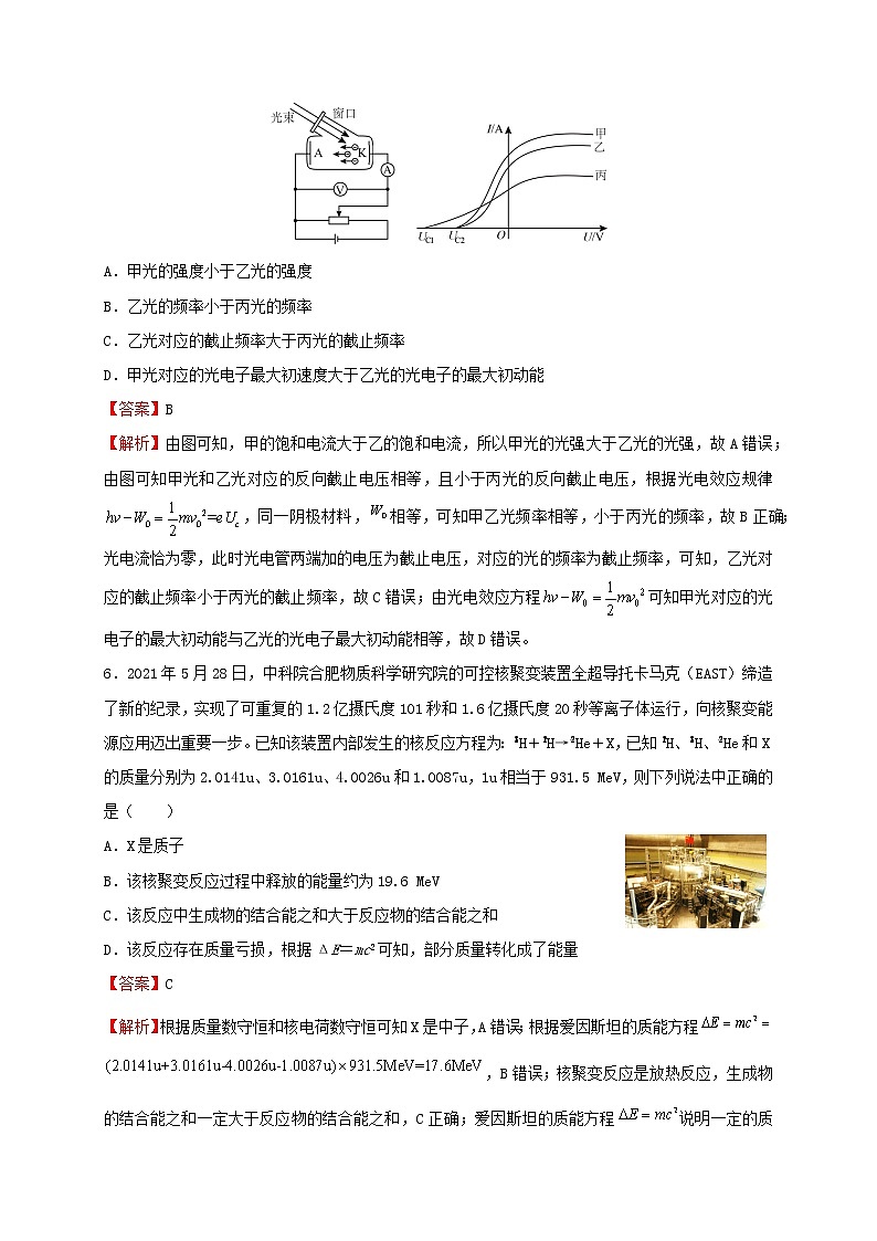 2022届高考物理二轮专题复习15原子物理03