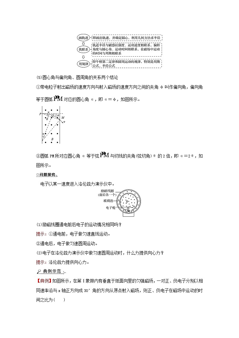 第一章安倍力与洛伦兹力3带电粒子在匀强磁场中的运动学案第3页