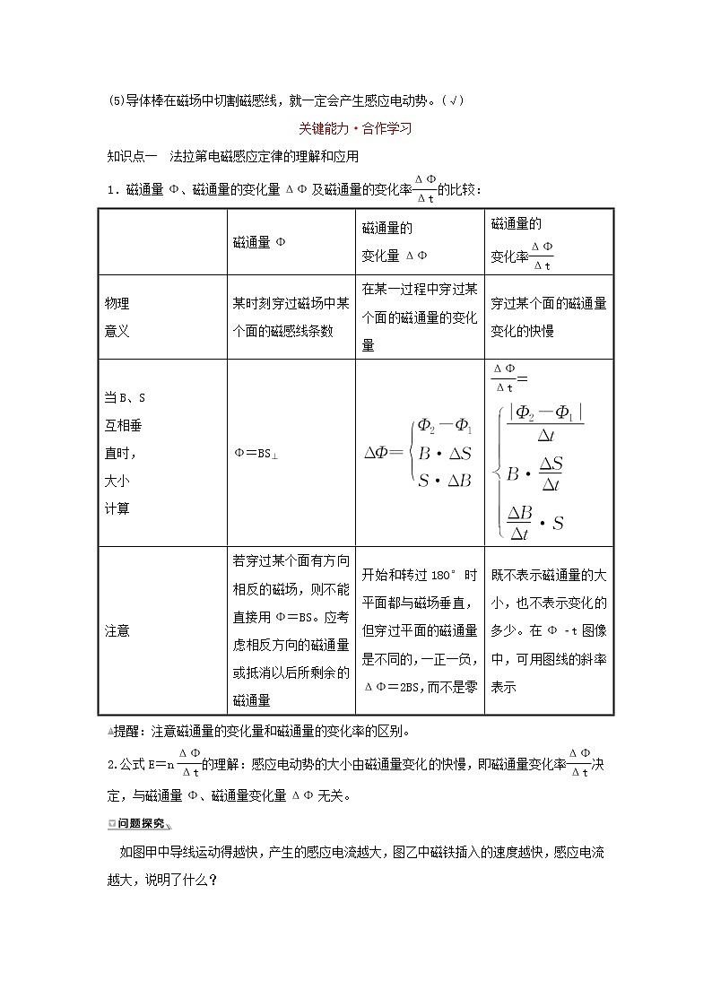 第二章电磁感应2法拉第电磁感应定律学案02