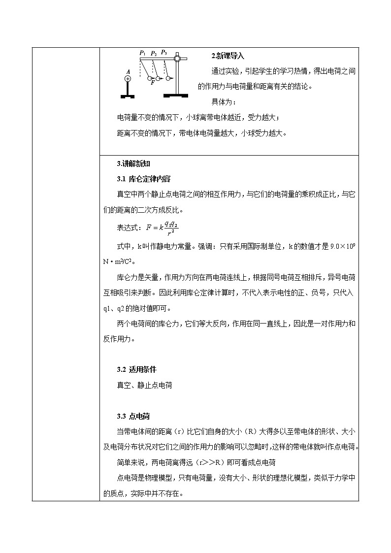 人教版（2019）高中物理必修三9.2《库仑定律》课件+教案+同步习题+学案02
