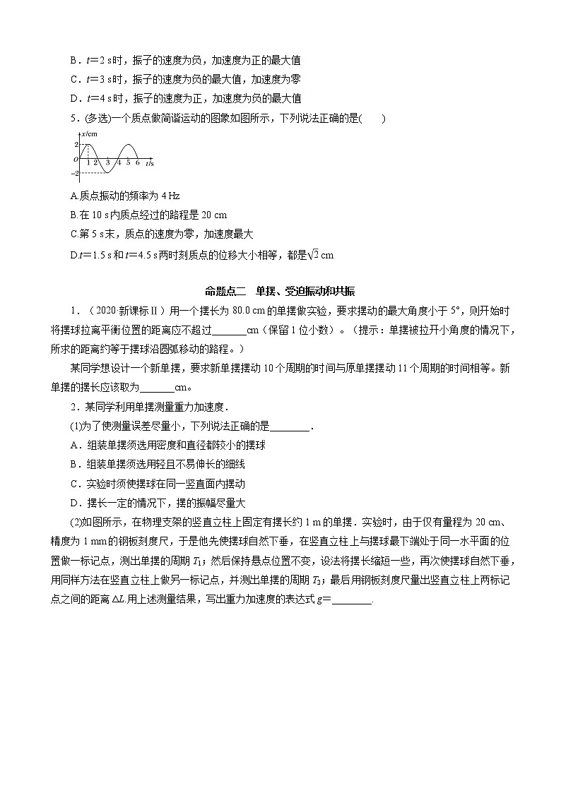 选考题3 机械波光学选填-解码高考2021物理一轮复习题型突破（原卷版）第2页