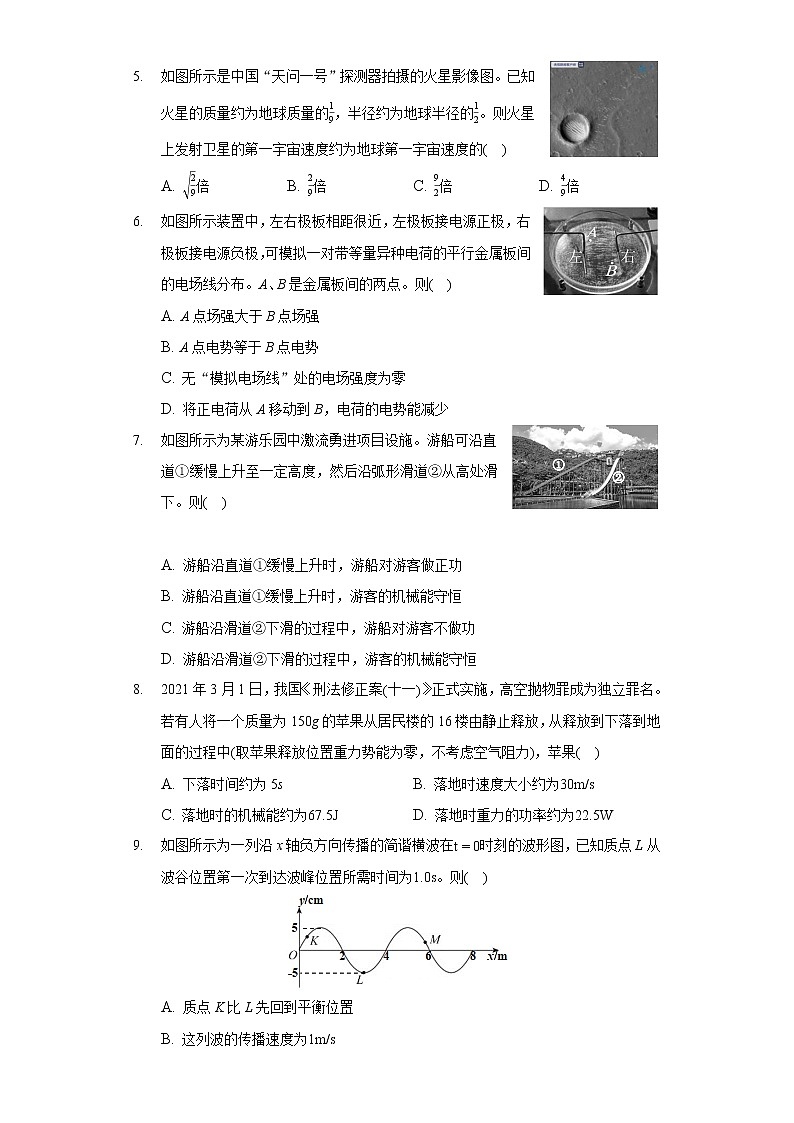 2020-2021学年浙江省杭嘉金湖四县教研联盟高二（下）调研物理试卷（6月份）（含答案）第2页