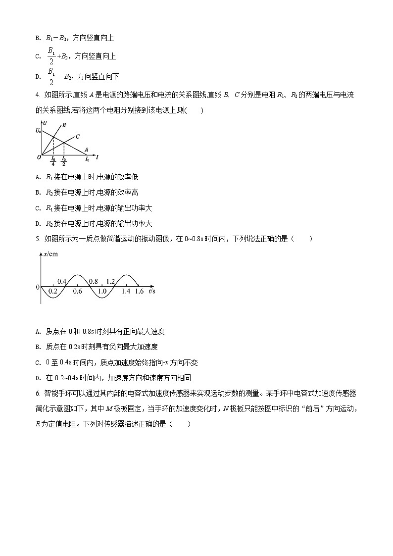 2021-2022学年重庆市万州第二高级中学高二下学期入学考试物理试题（Word版）第2页