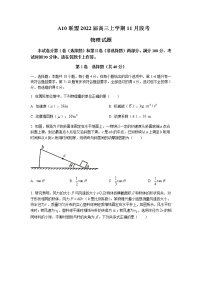 2022届安徽省A10联盟高三上学期11月段考物理试题含答案