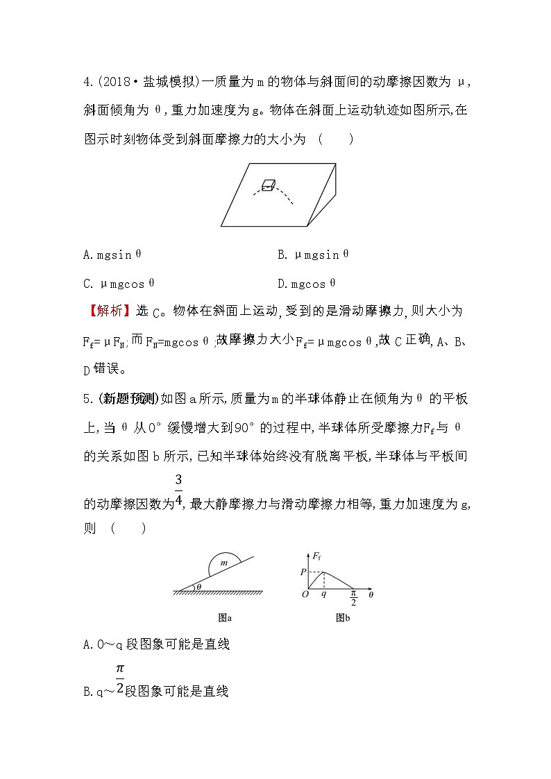 高考物理一轮复习高效演练创新题2.1《重力　弹力　摩擦力》(含答案详解)03