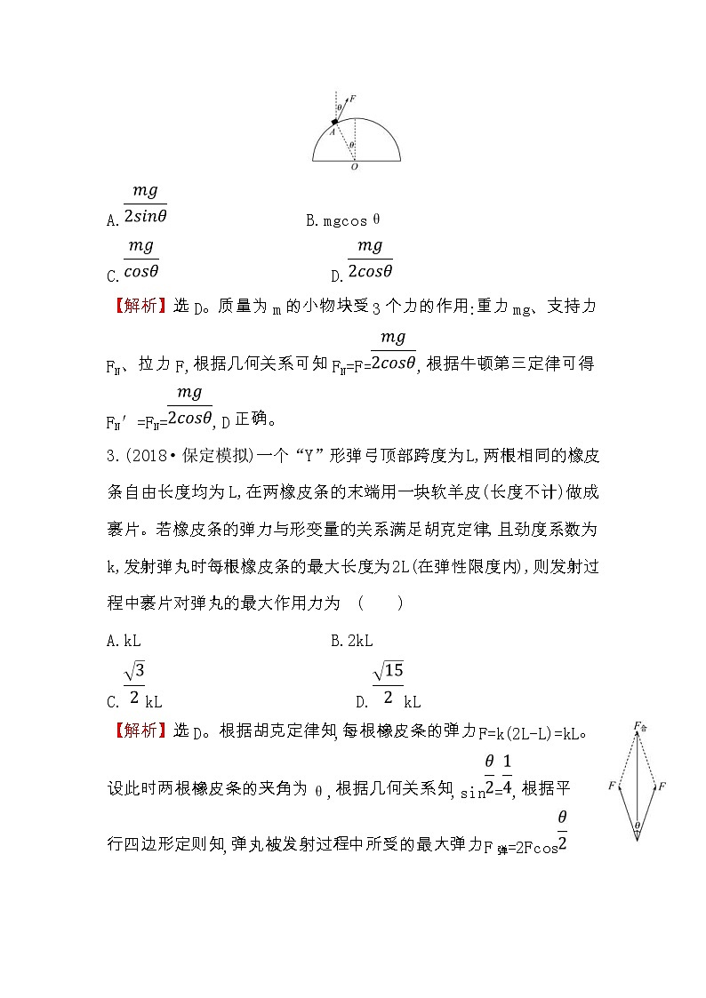 高考物理一轮复习高效演练创新题2.2《力的合成与分解》(含答案详解)02