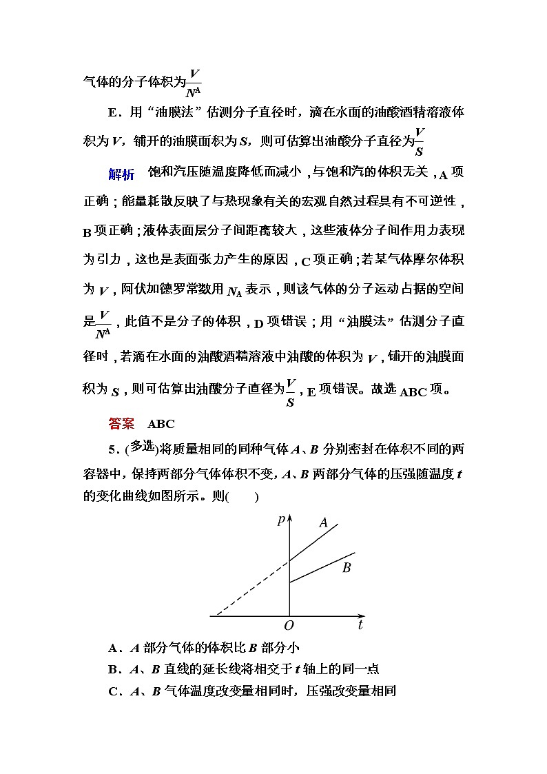 高考物理一轮复习练习：13.2《固体　液体和气体》(含答案详解)第3页