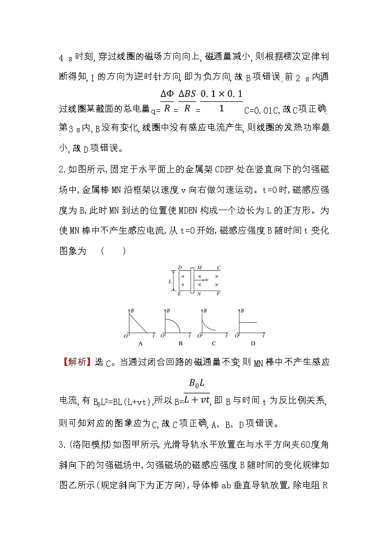 高考物理二轮专题复习考点强化练习09《电磁感应中的图象问题》(含答案详解)02