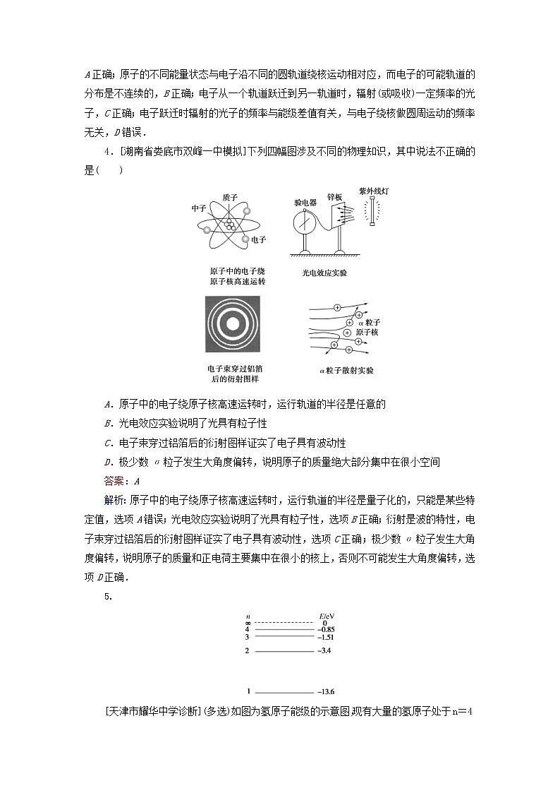 高考物理一轮复习课时练39《原子结构》(含解析)第2页