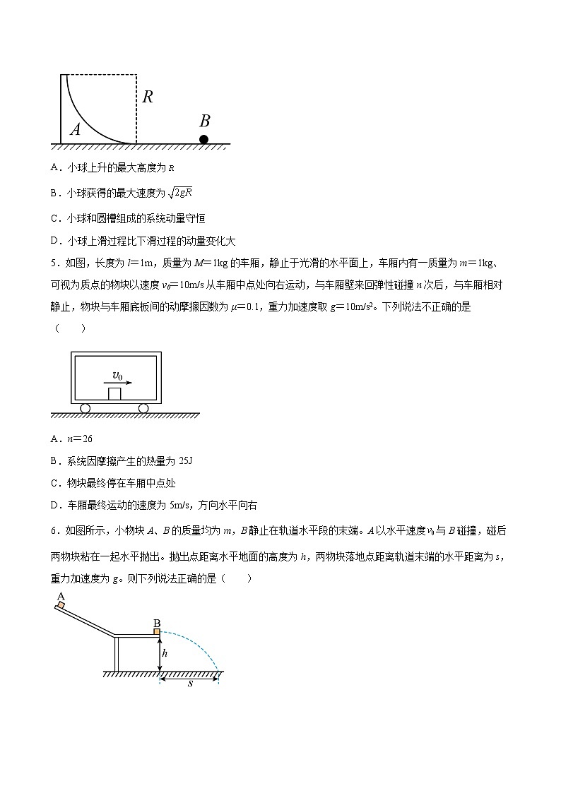 1.4美妙的守恒定律同步练习2021—2022学年高中物理沪教版（2019）选择性必修第一册第2页