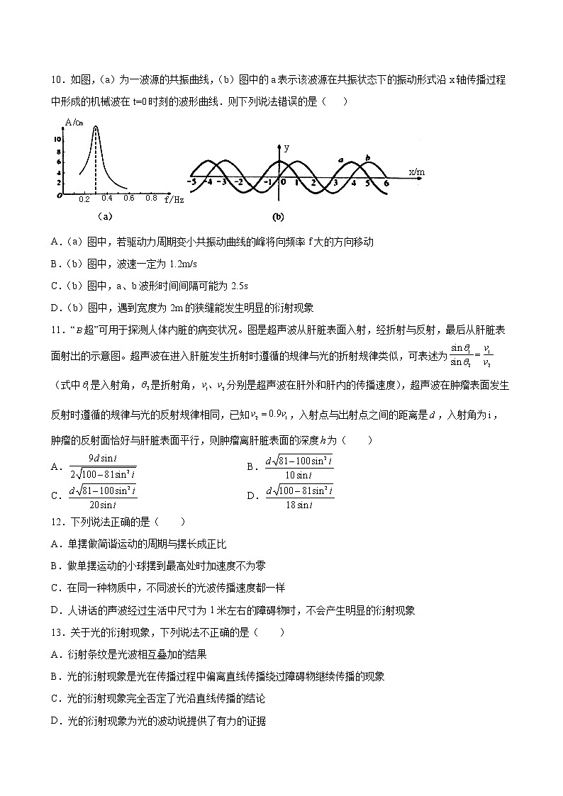 3.3波的反射、折射和衍射同步练习2021—2022学年高中物理人教版（2019）选择性必修第一册03